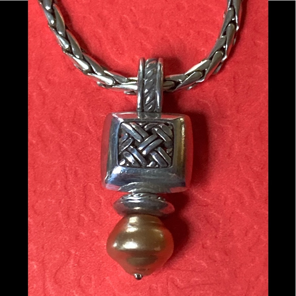 BRIGHTON Silver & Gold Tone Pendant Necklace